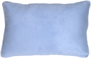 14"x22" Box Edge Royal Suede Pale Blue Throw Pillow