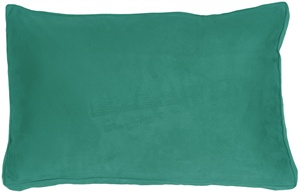 14x22 Box Edge Royal Suede Turquoise Throw Pillow