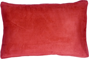 14x22 Box Edge Royal Suede Red Throw Pillow