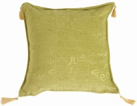 Ancient Runes Green 17x17 Throw Pillow