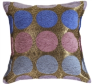 Multicolor Spheres Blue Pillow