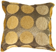 Multicolor Spheres Yellow Pillow