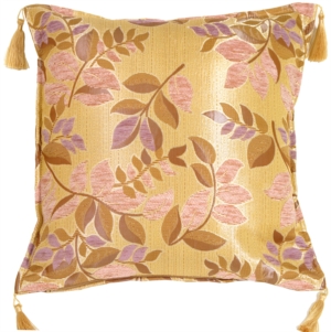Leaf Textures in Lilac and Rose Throw Pillow