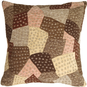 Patches of Stars in Neutral Accent Pillow