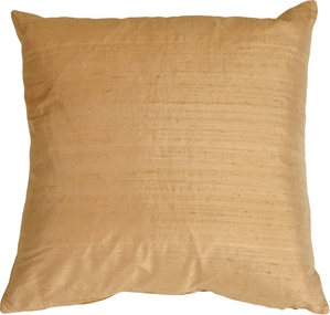 Dupioni Silk 17" Golden Peach Throw Pillow