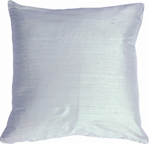 Dupioni Silk 22" Powder Blue Throw Pillow