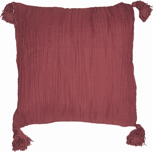 Crinkle Silk in Raspberry Throw Pillow