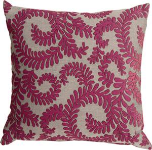 Brackendale Ferns Pink Throw Pillow