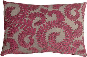 Brackendale Ferns Pink Rectangular Throw Pillow