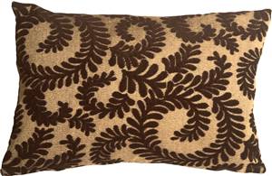 Brackendale Ferns Brown Rectangular Throw Pillow