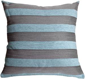 Brackendale Stripes Sea Blue Throw Pillow
