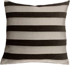 Brackendale Stripes Black Throw Pillow
