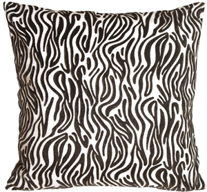 Zebra Stripes Square Faux Fur Throw Pillow