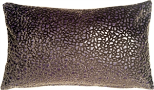 Pebbles in Purple 12x20 Faux Fur Throw Pillow