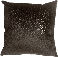 Pebbles in Black 12x12 Faux Fur Throw Pillow