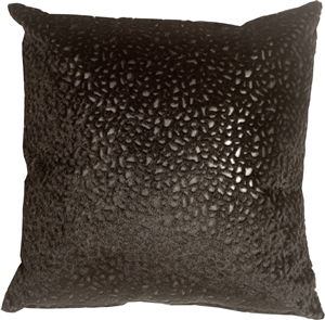 Pebbles in Black 18x18 Faux Fur Throw Pillow
